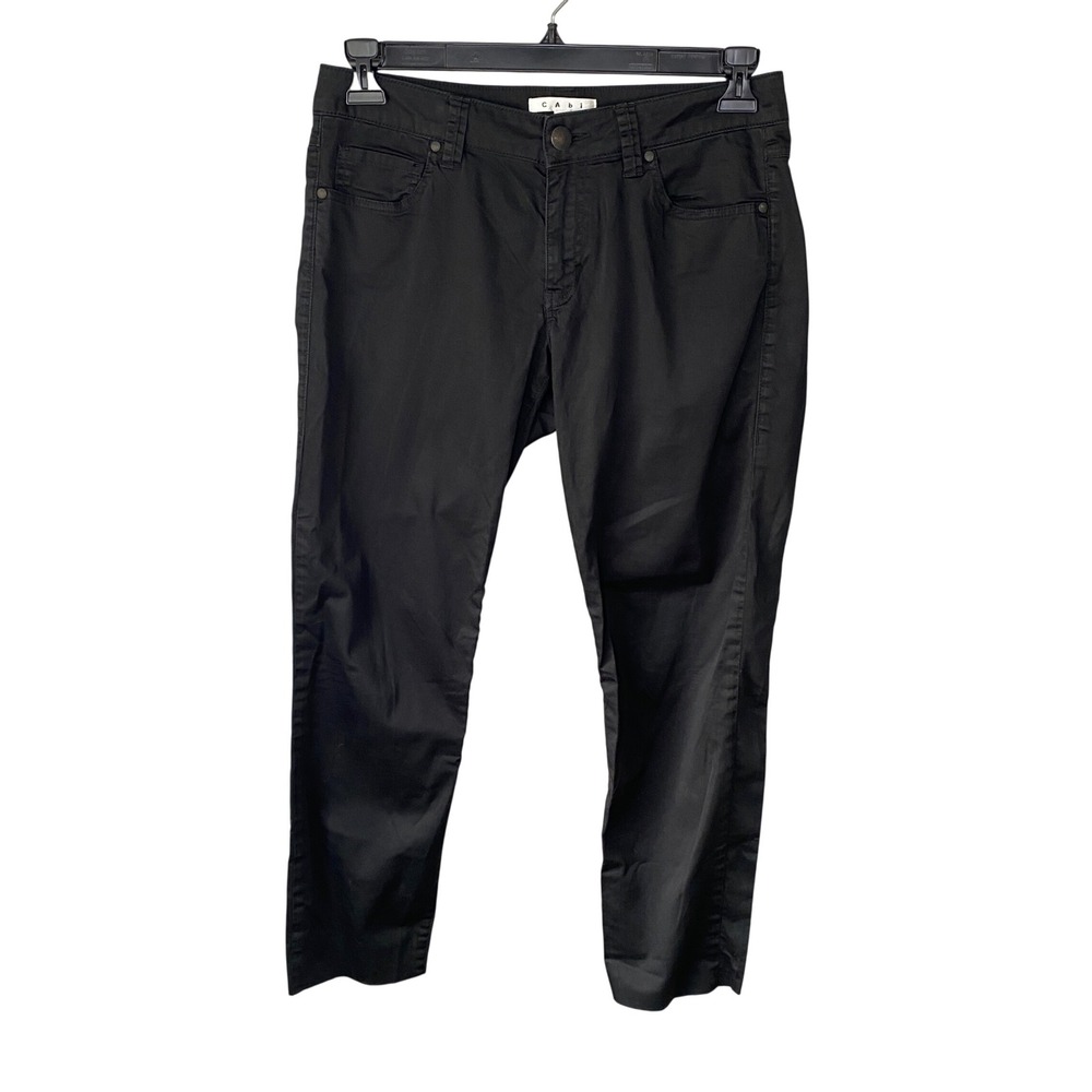 Cabi Black Stretch Twill Skinny‎ Pants 5-Pocket Mid Rise Style 798 Womens 6